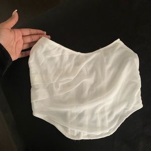 Cropped mesh wired corset